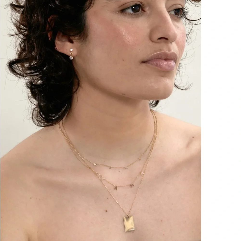 Set & Tones 14k Plated Gold 'Mama' Pendant Necklace - Picture 3 of 5